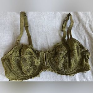 Olive Green Lace Wired Bra Auden 40C